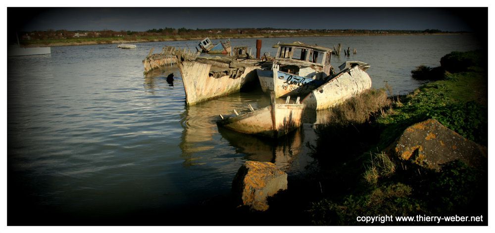 Photos du cimetière de Bateaux dans le port de Noirmoutier - Photos Thierry Weber Photographe de mer à La Baule Guérande