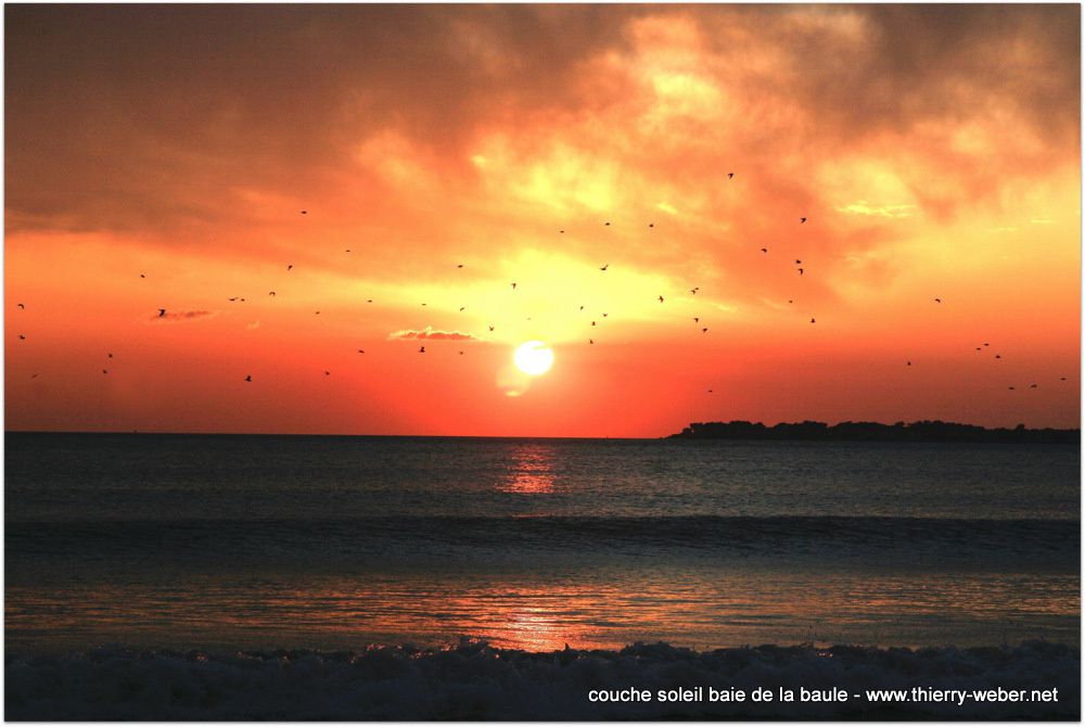 Coucher de soleil sur la Baie de La Baule - Photos Thierry Weber Photographe de Mer