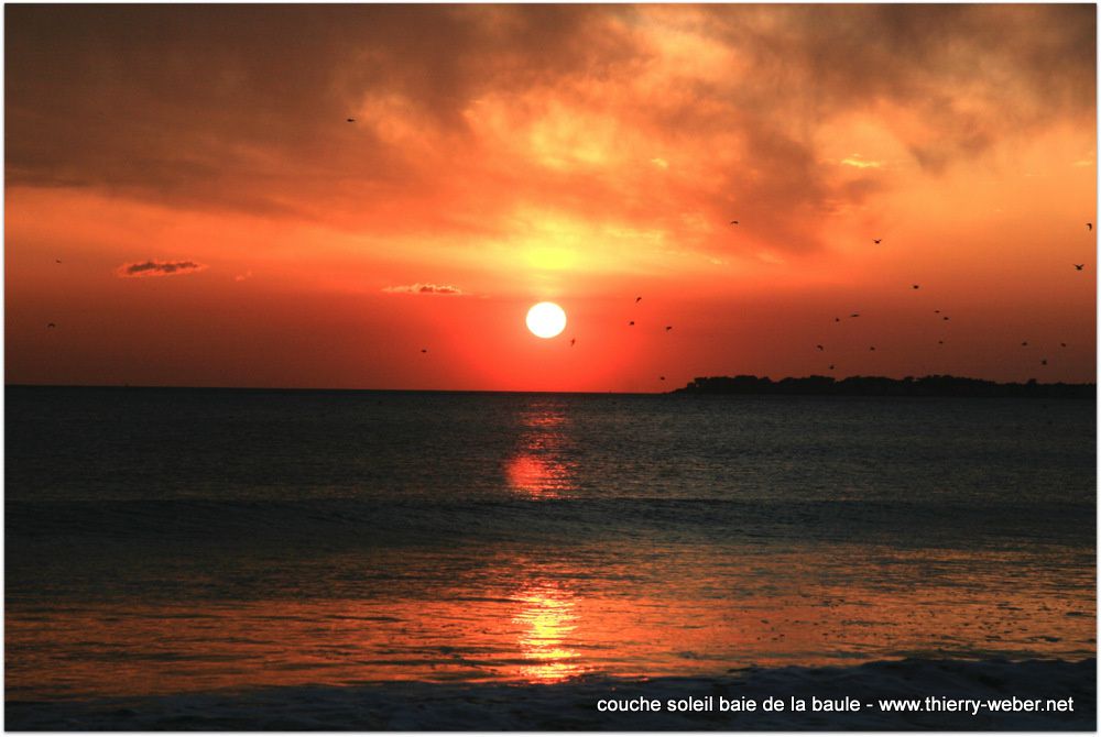 Coucher de soleil sur la Baie de La Baule - Photos Thierry Weber Photographe de Mer