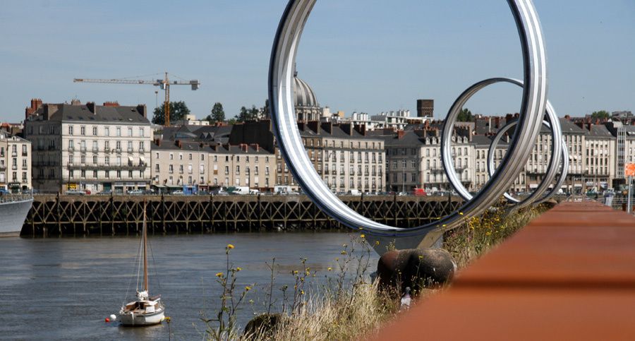 Les anneaux de Buren Quai des Antilles à Nantes - Photos Thierry Weber Photographe La Baule Guérande