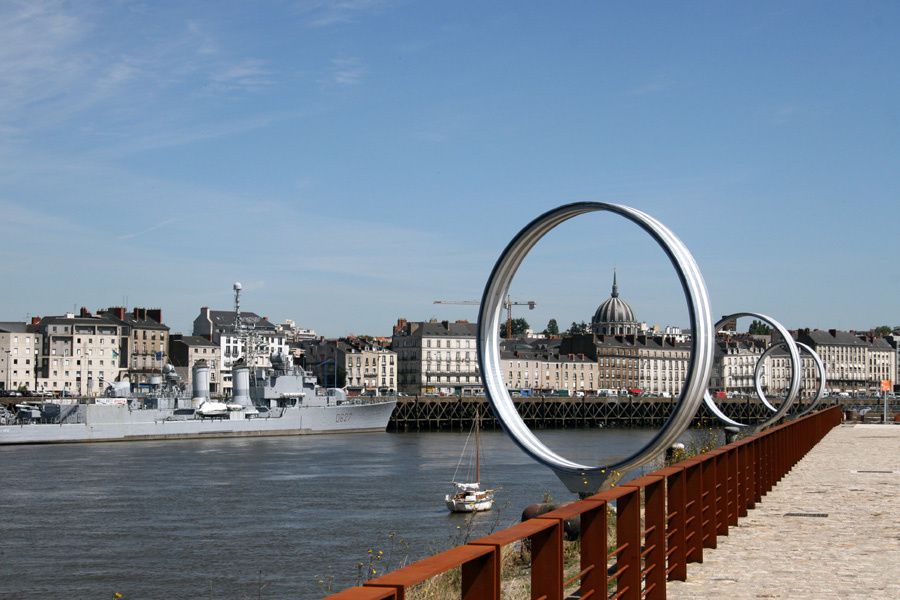 Les anneaux de Buren Quai des Antilles à Nantes - Photos Thierry Weber Photographe La Baule Guérande