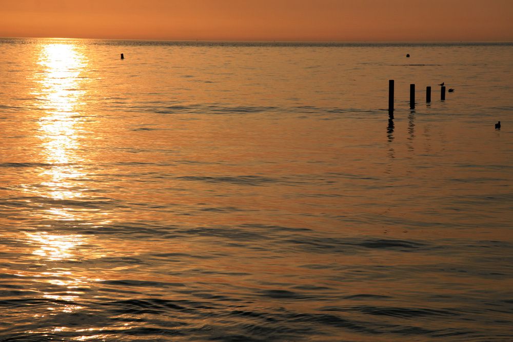 Coucher de soleil plage de Tharon - Photos Thierry Weber Photographe de Mer La Baule Guérande