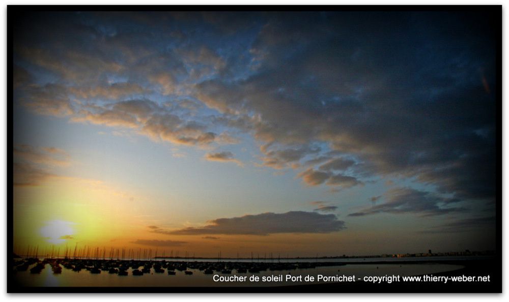 Coucher de soleil sur le Port de Pornichet (Loire-Atlantique) - Photos Thierry Weber Photographe de Mer La Baule Guérande