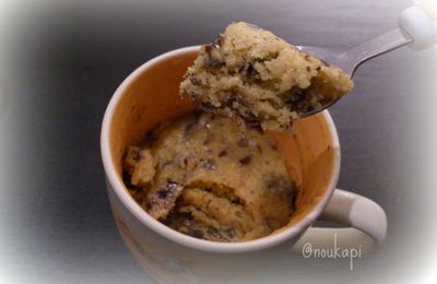 Cookie in a Mug Sans Gluten Sans Lactose