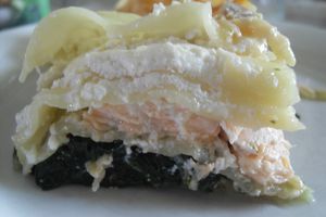 Lasagnes épinards, saumon et ricotta
